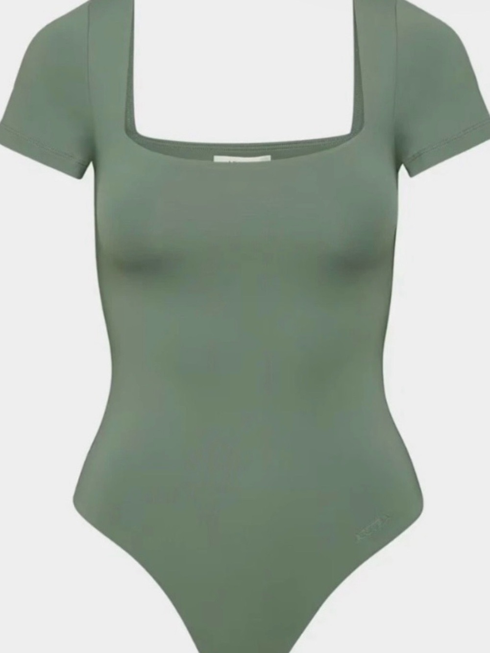 Aritzia Square-Neck Short Sleeve Bodysuit in Sage